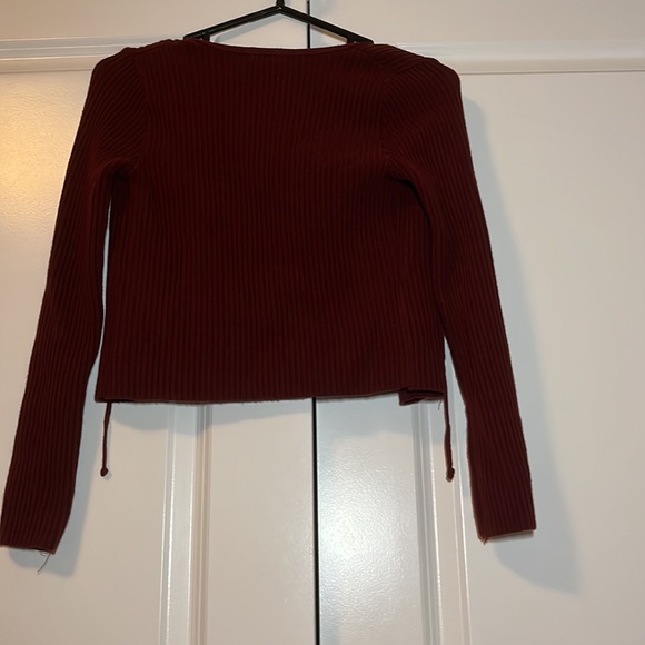 Y2K debut red sweater top - Picture 6 of 7